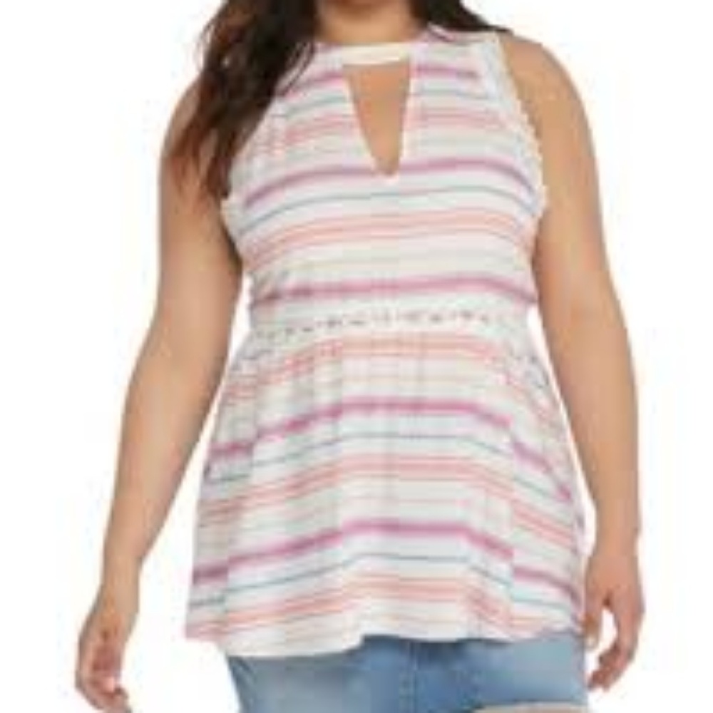 Wonderly sunkissed lace blouse top sz 2X NWT *F